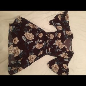 A forever 21 flower wrap dress
